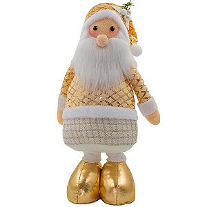 Enfeite Papai Noel em Tecido Luxo 46x19cm - 1 Un