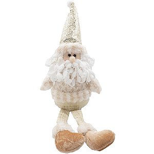 Enfeite Papai Noel em Tecido Luxo 53x10cm - 1 Un