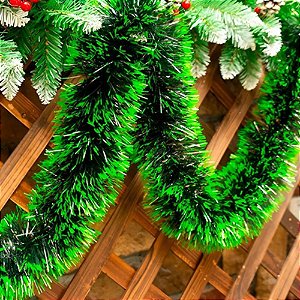 Festão Bicolor com Verde 17cmx2,00 Metros - 1 Un