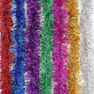 Festão Metalizado Cores Sortidas 2,00 Metros - 1 Un