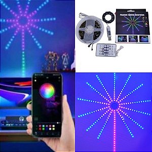 Fita de Led Efeito Asterisco Multi Colorido 10 Metros com Controle Remoto - Bivolt