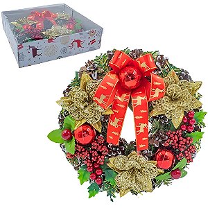 Guirlanda Decorada Natalina Luxo 25x6cm - 1 Un