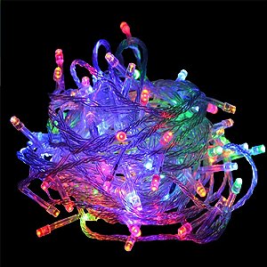 Pisca Pisca Fio Transparente 10 Metros com 100 Leds Colorido - 220 Volts