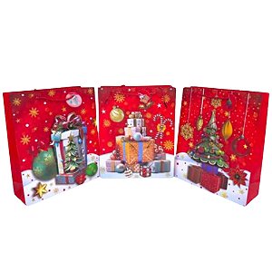 Sacola de Papel Natalina 32x26cm Sortida - 1 Un