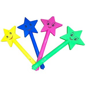 Bastão Pisca de Estrela Cores Sortidas