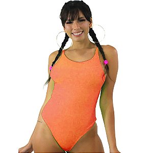 Body em Tecido Color Neon Laranja