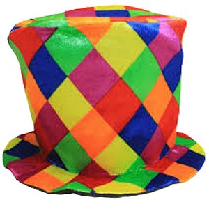 Cartola Alta Multi Color em Tecido