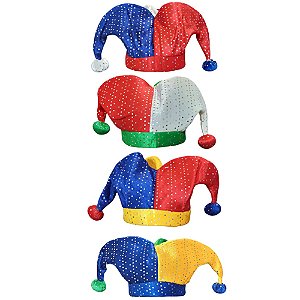 Chapéu Bobo da Corte com 3 Pontas Cores Sortidas