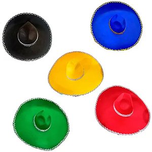 Chapéu Mexicano Luxo Grande Multi Cores