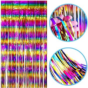 Cortina de Ráfia Metalizada 2,00x1,00 Metros