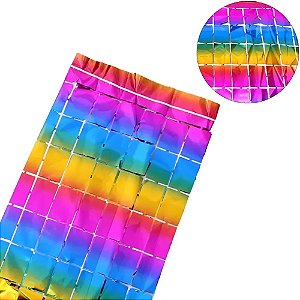 Cortina Metalizada Quadriculada 2,00x1,00 Metros