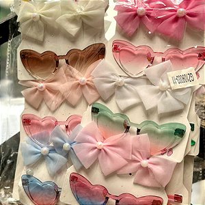 Kit Luxo Óculos Acrílico com 2 Laços