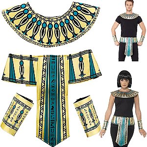 Kit Para Fantasia Adulto Completo do Faraó Unissex