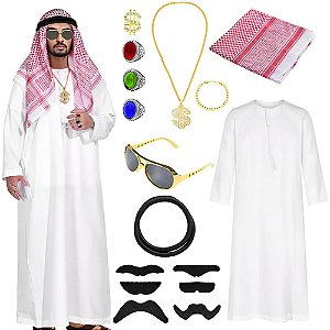 Kit Para Fantasia Adulto Sheik Luxo Completo