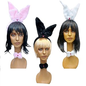 Kit Para Fantasia Coelha em Pelúcia Luxo Cores Sortidas