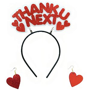 Kit Tiara e Brinco - Thank u Next