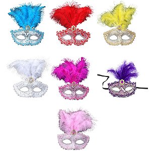 Máscara Veneza com Renda E Pedra - Para Festas