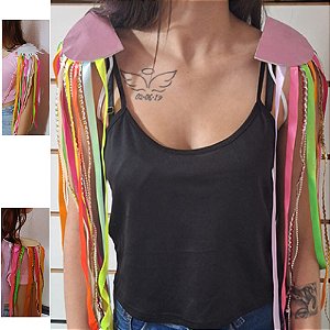 Ombreira com Fitas de Cetim Importada Cores Diversas 90cm