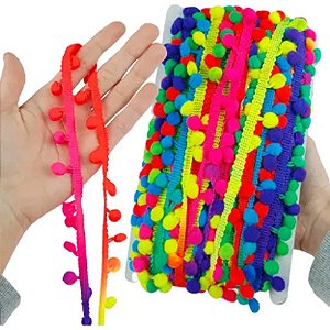 Pompom em Rolo Colorido 20 Metros 25mm