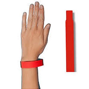 Pulseira de Identificação a Prova de Água Vermelho - 50 Un