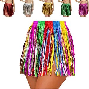 Saia Havaiana Adulto 40cm Metalizada Cores Sortidas
