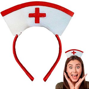 Tiara Enfermeira Poliéster - Para Festas