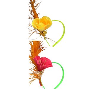 Tiara Pena Flor - Para Festas