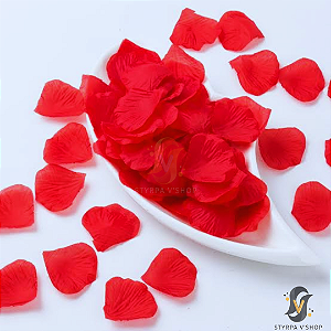 Pacote Com 100 Petalas de Rosas Artificiais Vermelhas