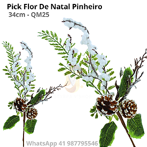 Pick Flor De Natal Pinheiro 34cm