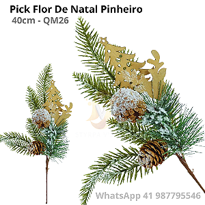 Pick Flor Artificial De Natal Pinheiro 40cm