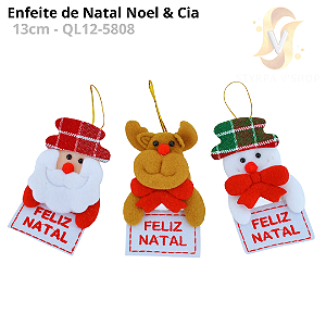 Enfeite de Natal Noel & Cia 13cm