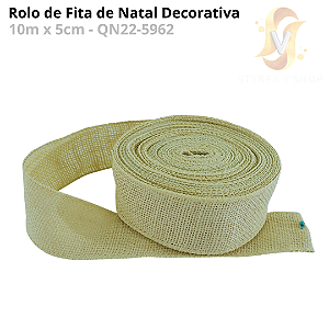 Rolo de Fita de Natal Decorativa 10M X 5CM