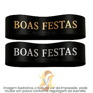 Fita PRETA de Cetim Personalizada 30mm