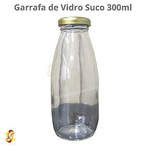 Garrafa De Vidro Com Tampa 300ml