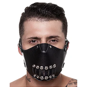 MASCARA EM COURO COM DETALHES EM METAL SD CLOTHING 11000 - SDM002