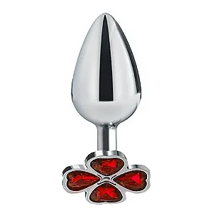 PLUG ANAL TREVO P VERMELHO