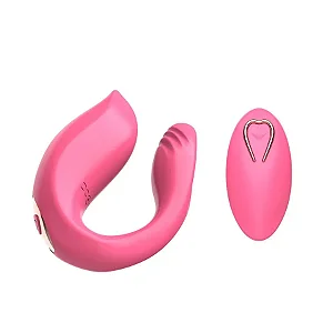 VIBRADOR PONTAS DUPLA RECARREGÁVEL COM CONTROLE 10 VIBRAÇÕES