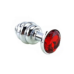 Plug Anal de Aço Inoxidável Escalonado com Cristal
