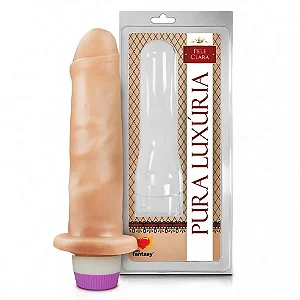 PRÓTESE SEM ESCROTO E COM VENTOSA E VIBRADOR 17,4X4,1 CM
