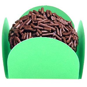 Forminha Para Doces Quadrada nº7 Liso Verde Limão - 50 Un