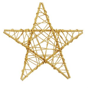 Estrela Rattan Ouro 20cm