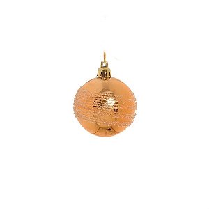 Bola com Pérola Ouro 6 cm (Bolas) - 6 Peças