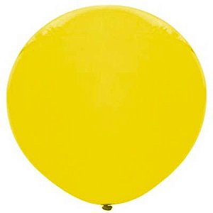 Balão Big Gigante Bexigão 25" Liso Amarelo - 1 Un