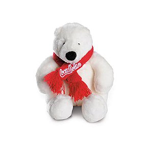 Coca-Cola - Urso Branco com Cachecol (16x17cm)