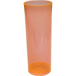 Copo Acrílico Long Drink Color 300ml - Laranja