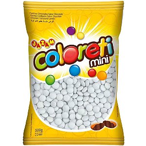 Pacote Mini Confete Coloreti Chocolate BRANCO - 300g
