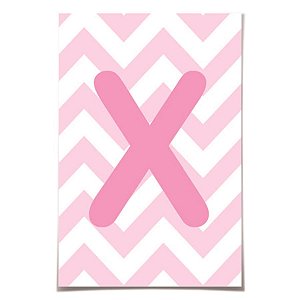 Letra para Personalizar Faixa - Rosa X - 10 Un