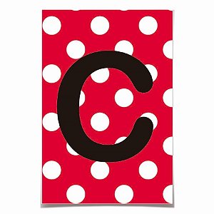 Letra para Personalizar Faixa - Vermelho C - 10 Un