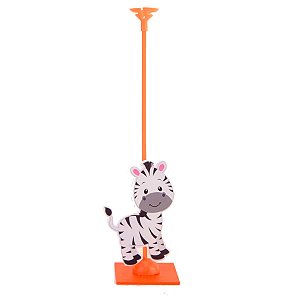 Enfeite de Mesa Porta Balão Zoológico - Zebra
