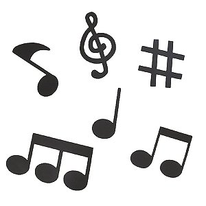 Aplique Artesanal Notas Musicais G - 05 Un